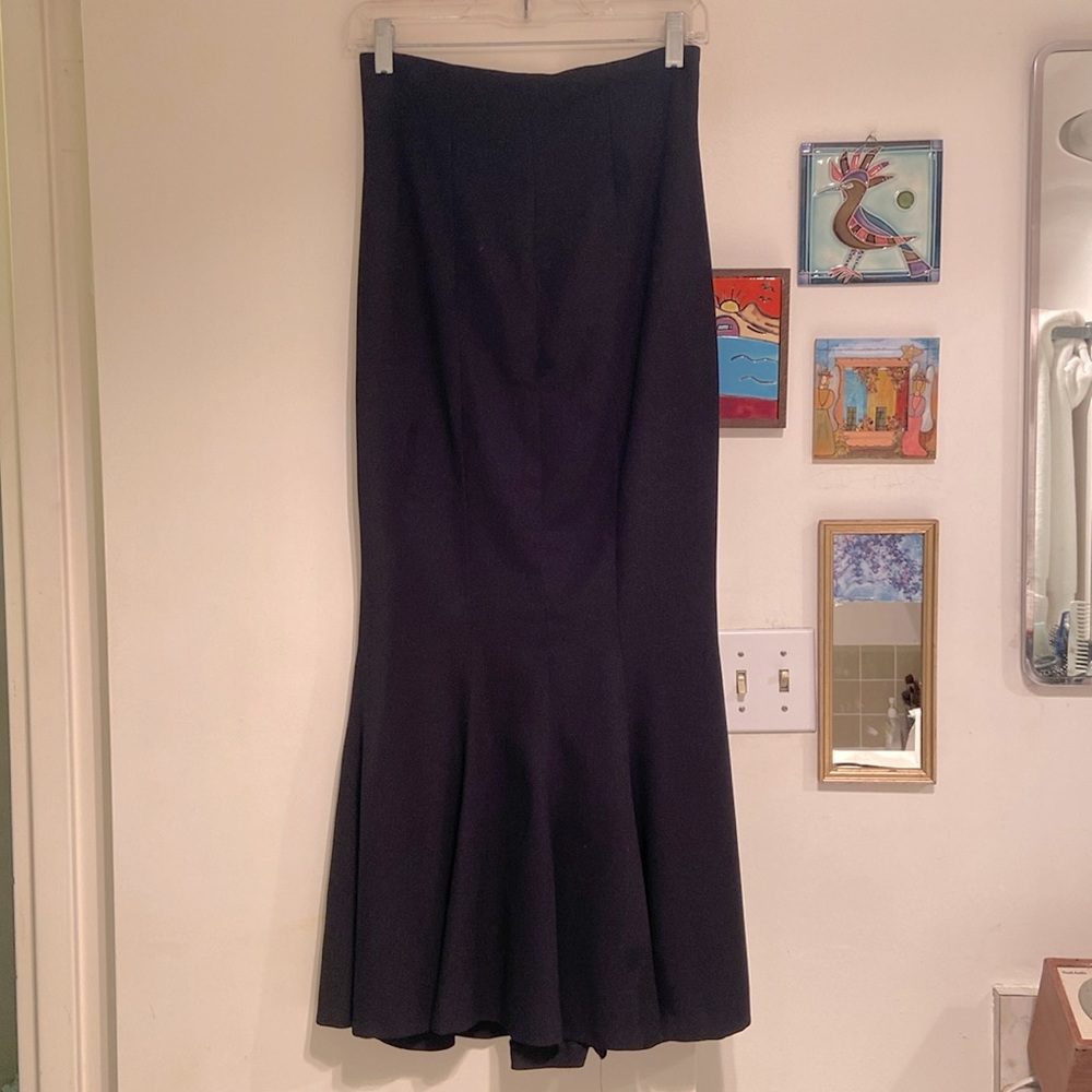 Norma Kamali full length black skirt